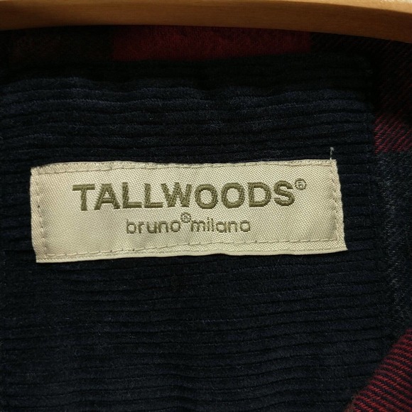 Tallwoods Bruno Milano Men's Flannel Button-Up Shirt Multi Small Check Cotton - Picture 8 of 13